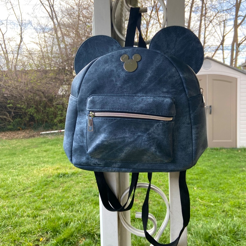 Blue Marbled Mickey Mouse Disney Backpack